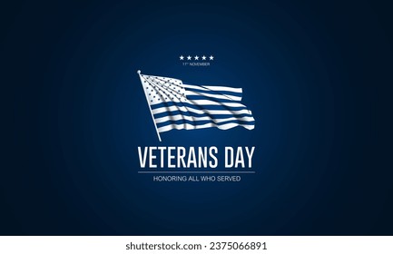 Happy Veterans Day United States of America background vector illustration