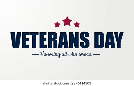 Happy Veterans Day United States of America background vector illustration