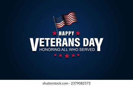 Happy Veterans Day United States of America background vector illustration