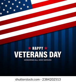 Happy Veterans Day United States of America background vector illustration