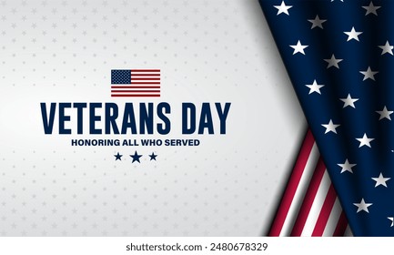 Happy Veterans Day United States of America background vector illustration