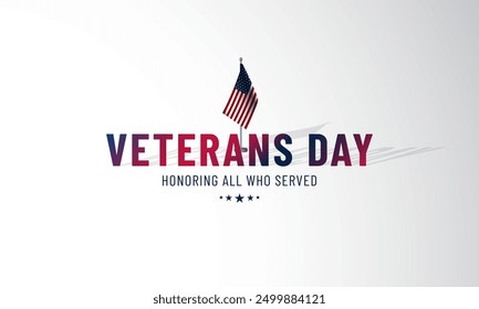 Happy Veterans Day Vereinigte Staaten von Amerika Hintergrund Vektorgrafik