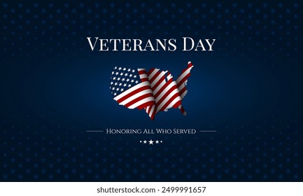 Happy Veterans Day United States of America background vector illustration