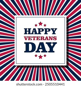 Happy Veterans Day United States of America background vector illustration