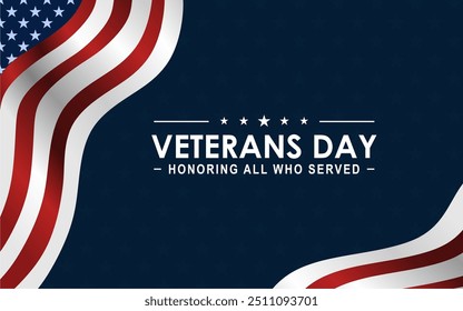 Happy Veterans Day United States of America background vector illustration. Veterans Day Background Design. Banners, Posters, Greeting Cards.