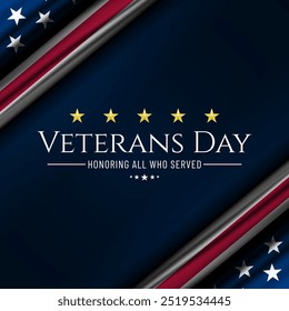 Happy Veterans Day United States of America background vector illustration