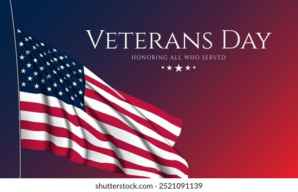 Happy Veterans Day United States of America background vector illustration