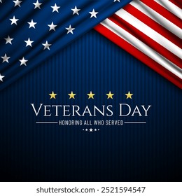 Happy Veterans Day United States of America background vector illustration