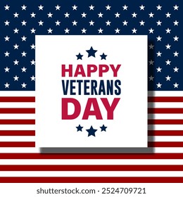 Happy Veterans Day United States of America background vector illustration