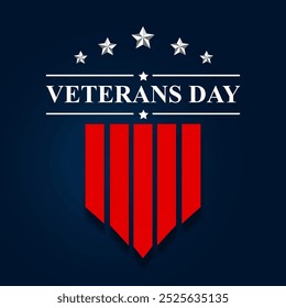 Happy Veterans Day United States of America vector illustration for logo, poster, banner, social media post.