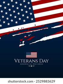 Happy Veterans Day United States of America background vector illustration