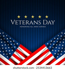 Happy Veterans Day United States of America background vector illustration