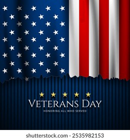 Happy Veterans Day United States of America background vector illustration