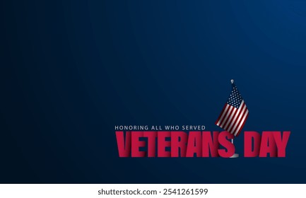 Happy Veterans Day United States of America background vector illustration