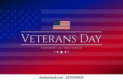 Happy Veterans Day United States of America background vector illustration