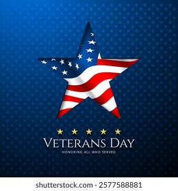 Happy Veterans Day United States of America background vector illustration