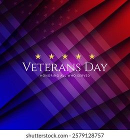 Happy Veterans Day United States of America background vector illustration