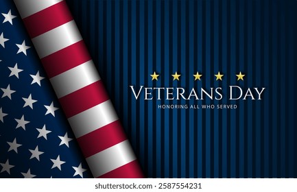 Happy Veterans Day United States of America background vector illustration