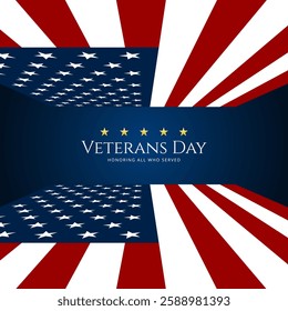 Happy Veterans Day United States of America background vector illustration