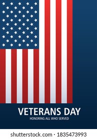 happy veterans day, US flag emblem national vector illustration