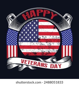 Happy veterans day USA Independence Day shirt design vector for t-shirt
