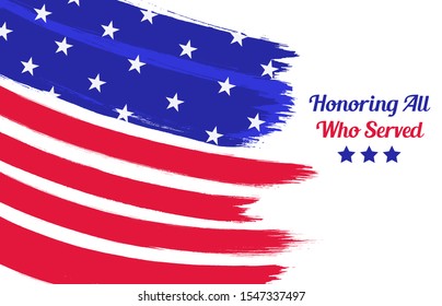 happy veterans day vector background