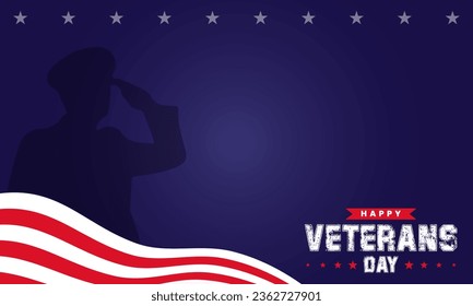 Happy veterans day vector with copy space area. Very suitable for banner backgrounds, greeting cards, social media, websites, and others.
