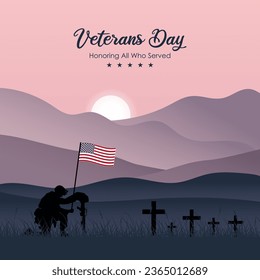 Happy veterans day vector illustration. Veterans day with US Flag. US veterans day vector.