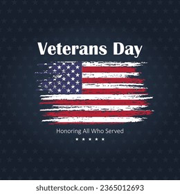 Happy veterans day vector illustration. Veterans day with US Flag. US veterans day vector.
