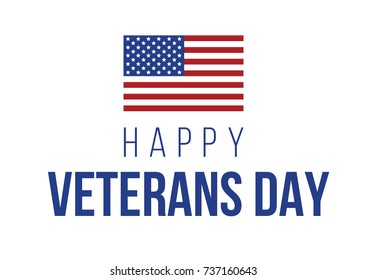 Happy Veterans Day Vector Illustration design over a white background 