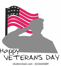 happy veterans day vector image.commemorating veteran army day