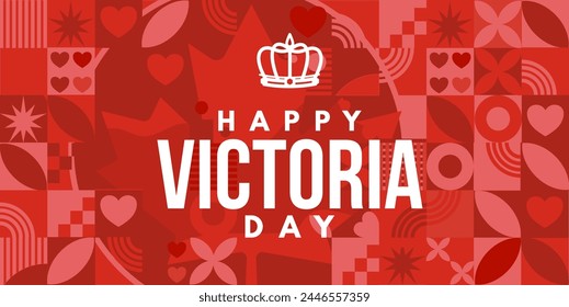 Happy Victoria Day, Canada. illustration, banner,	