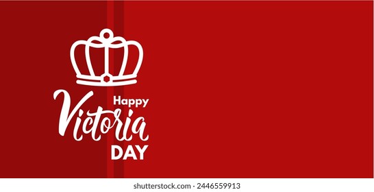 Happy Victoria Day, Canada. illustration, banner,	
