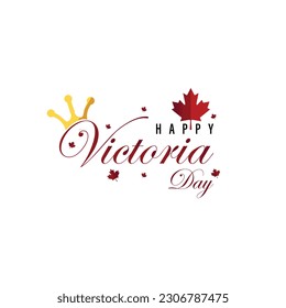 Happy Victoria Day, creative text vector illustration