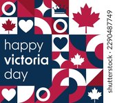 Happy Victoria Day. Holiday concept. Template for background, banner, card, poster with text inscription. Vector EPS10 illustration