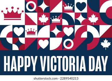 Happy Victoria Day. Holiday concept. Template for background, banner, card, poster with text inscription. Vector EPS10 illustration