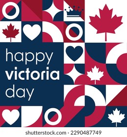 Happy Victoria Day. Holiday concept. Template for background, banner, card, poster with text inscription. Vector EPS10 illustration