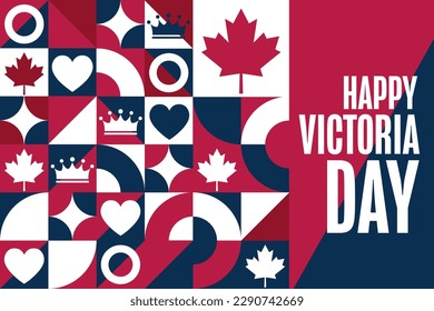 Happy Victoria Day. Holiday concept. Template for background, banner, card, poster with text inscription. Vector EPS10 illustration