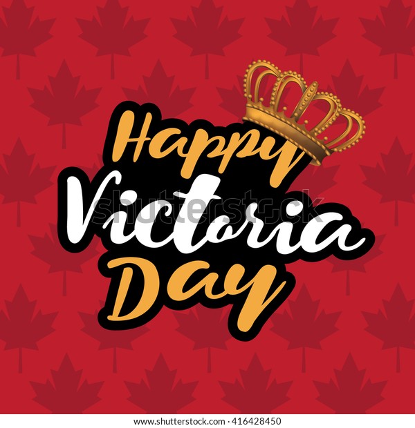 Happy Victoria Day Icon Canada Flag Stock Vector (royalty Free 