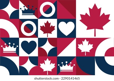 Happy Victoria Day. Seamless geometric pattern. Template for background, banner, card, poster. Vector EPS10 illustration