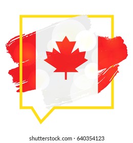 Happy Victoria Day Sticker And Banner With Canadian Maple Leaf. Vector