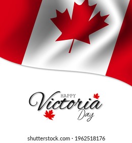 Happy Victoria day with text vector illustration.