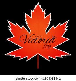 Fröhlicher Victoria-Tag mit Text, Vektorgrafik.