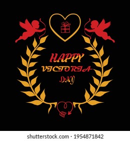 happy victoria day  a text-based t-shirt design