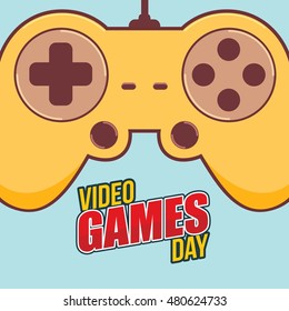 Happy Video games day. vector illustration template design