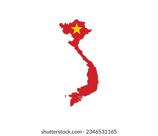 Happy Vietnam Independence day, Independence day Vietnam, Vietnam Flag in Map, Vietnam, 2nd September, 2 September, National Day, Independence day, Map, FLag, Vector Illustration, Design Eps icon