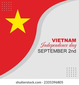 Happy Vietnam Independence Day September 2th Celebration Vector Design Illustration. Template for Poster, Banner, Greeting Card