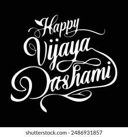 Happy Vijaya Dashami calligraphy t-shirt