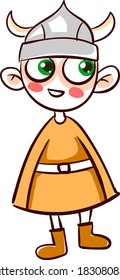 Happy-Viking-Junge, Illustration, Vektorgrafik auf weißem Hintergrund