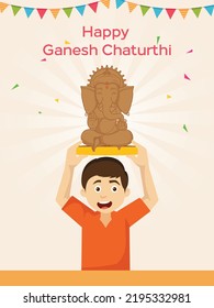 happy vinayagar chaturthi vector illustration